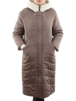 2660 DK. BEIGE Пальто двухстороннее женское еврозима (100 гр. холлофайбер) - Fashion фото 3