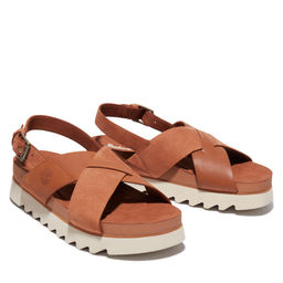 Сандалии Timberland Santa Monica Sunrise Sandal Cross Strap коричневые  фото 3