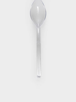 Цена за 8 шт. Ложка одноразовая для фуршета, набор 50 шт., 10 см, пластик, прозрачная