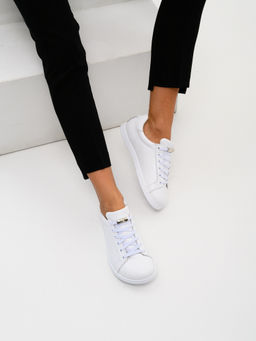 Кеды босоногие кожаные 189.астиw.Белый