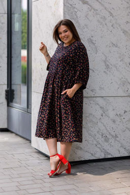 Платье Luxury Moda 1439 темно-синий