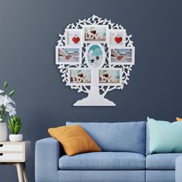 Фоторамка коллаж Дерево 50х59 см / 8805 /уп 12/ 8 фото белая - Галеонтрейд фото 2