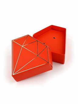 Цена за 5 шт. Коробка подарочная под бижутерию «Красная, тиснение», 10×9×3.5 см