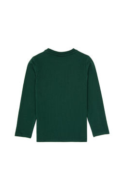 Erkek _ocuk Koyu Ye_il Basic Bisiklet Yaka Sweatshirt Sepette S_rpriz _ndirim - U.s. polo assn фото 5