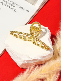 Цена за 2 шт. Крабик для волос «Валери», плетёная петелька, 7.5 см, золото