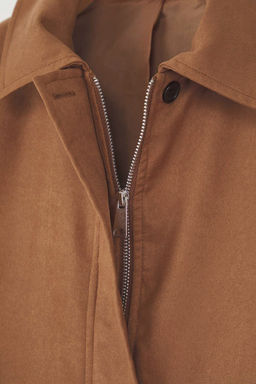 Kahverengi Oversize Kal?p Suet Bomber Ince Ceket Mont TWOAW26MO00126 - Trendyolmilla фото 7