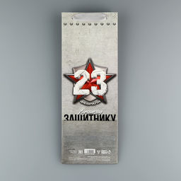 Пакет подарочный ламинированный под бутылку, упаковка, С 23 февраля, 13?35?10 см