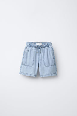 BERMUDA DENIM FLUIDA / Azul
