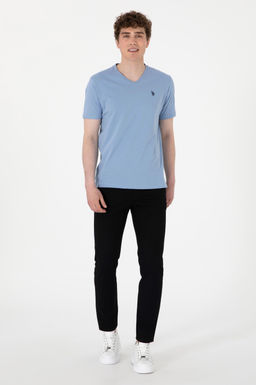 Erkek Slim Fit Siyah Kanvas Pantolon