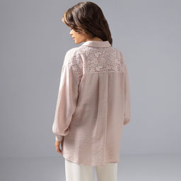 Рубашка комбинированный с кружевом, Нежный вздох