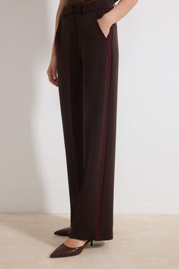 Antrasit Bordo Cizgili Dokuma Pantolon TWOSS26PL00013 - Trendyolmilla фото 9