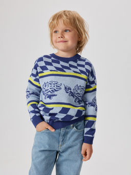 ACOOLA / Джемпер детский для мальчиков Dino сине-зеленый