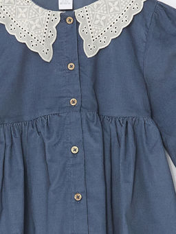 Bebe Yaka K?z Bebek Kadife Elbise - Waikiki фото 2