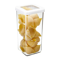 Банка для сыпучих продуктов пластмассовая Степ 1,4л, 10х10х21см, белый (Россия) - Домашняя Мода фото 3