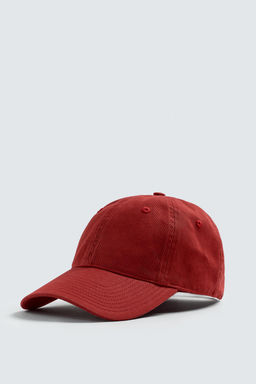 GORRA LAVADA ALGOD?N / Rojo