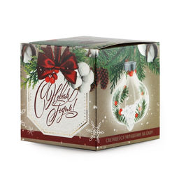 Новогодний шар ёлочный «Новый год», d=8 см