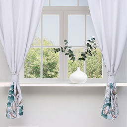 Комплект штор д/кухни с подхватами Этель Cotton 145х180см-2 шт., 100% п/э  фото 2