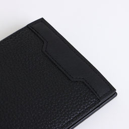 Портмоне мужское, без застёжки, чёрное