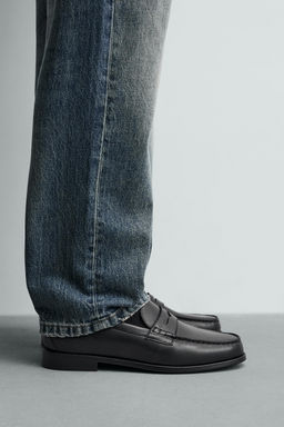 LEATHER PENNY LOAFERS - Zara фото 8