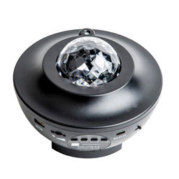 ULI-Q333 6W/RGBW BLACK Светодиодный светильник-проектор с Bluetooth. Проекция "Звездное небо". Встроенный MP3 проигрыватель, 2 колонки, USB разъем. Пульт ДУ (в/к). Черный. ТМ Volpe