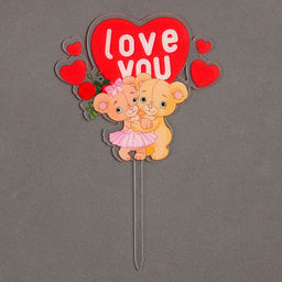 Топпер Влюблённые мишки