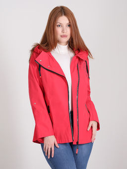 Ветровка женская кораллового цвета больших размеров - Almond фото 4