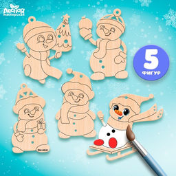 Заготовки для творчества на новый год Снеговики