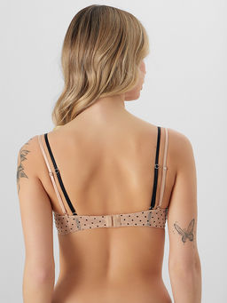 Бюстгальтер женский бежевый кружевной