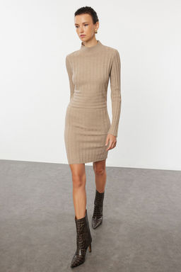 Vizon Mini Triko Dik Yaka Elbise TWOAW22EL0021