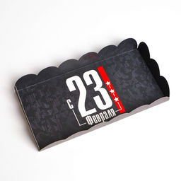 Цена за 5 шт. Коробка для печенья, кондитерская упаковка с пластиковой крышкой, «23 февраля», 10.5×21×3 см