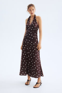 Draped halterneck dress - H&m фото 7