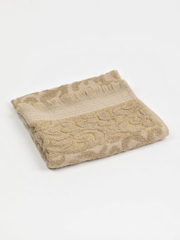 Махровое полотенце Вензеля цвет золото,100% хлопок, 50х80см