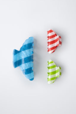 PACK TRES PINZAS RAYAS / Azul - Zara фото 4