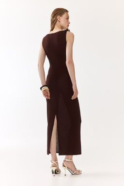 Vestido con escote drapeado y cuentas decorativas - H&m фото 5