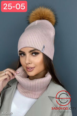 Комплект шапка + снуд для девушки - Bruno фото 10