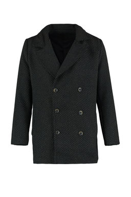 Trendyolmilla Man Haki Regular Fit Kruvaze Kapama Dokulu K?sl?k Kaban TMNAW23KB00002  фото 6