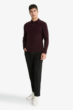 Standart F_t Polo Yaka Triko Kazak - Defacto фото 2