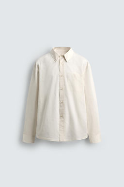 CAMISA JACQUARD RAYAS / Blanco roto - Zara фото 7
