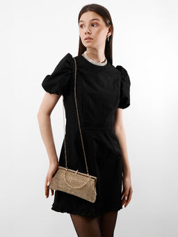 LACCOMA сумка STH01629-золотой стразы хлопок