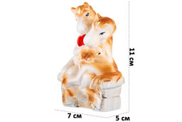 Фигурка декоративная 7*5*11 см Лошади-влюбленная пара коричневая с золотом, фарфор - Elan gallery фото 2