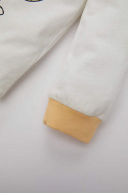 Пижамный комплект для маленьких мальчиков Disney Winnie The Pooh, верх из чесаного хлопка с длинными рукавами и эластичным поясом, длинный низ - Defacto фото 5