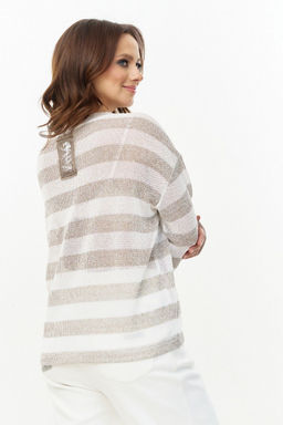 Джемпер AVE RARA 2260 бело-коричневый  фото 2