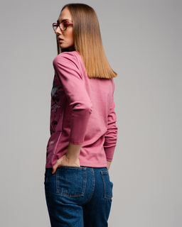 Лонгслив с авторским принтом хлопок с лайкрой - Elena sorti фото 2