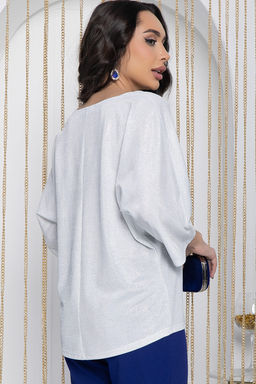 Блуза Праздник души (белая) Б12133 - Lt collection фото 2