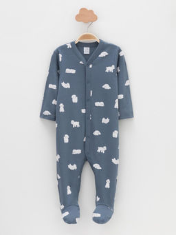 К 6025-2уп/серо-голубой Н100,синий Н052.3 набор комбинезон (слип) яс