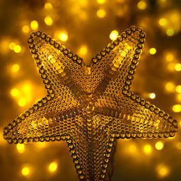 Электрогирлянда-занавес светодиодная "Звездочки", теплый