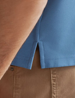 Футболка-поло из фактурного трикотажа - Vilatte фото 6