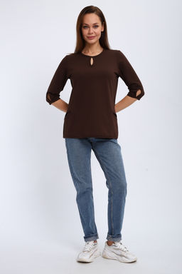 Кофта женская из футера 2-н Анфиса шоколад