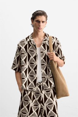 GEOMETRIC PRINT OVERSHIRT - Zara фото 2