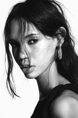 RHINESTONE HOOP EARRINGS